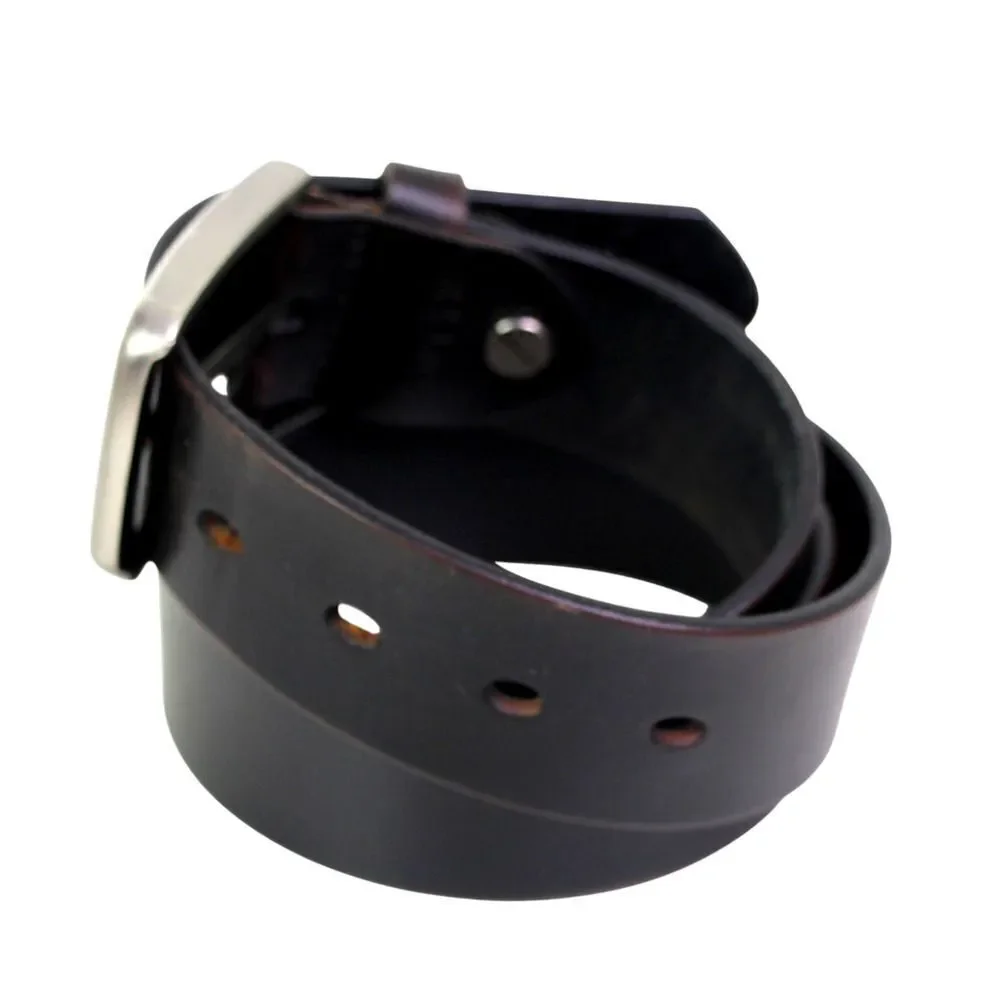 Bullko BLACK GENUINE LEATHER 1 3/8